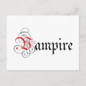 Carte Postale Vampire calgraphique (Devant)