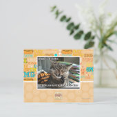 Carte Postale vampire chat sourit (Debout devant)