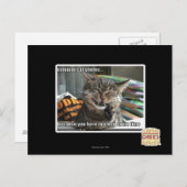 Carte Postale vampire chat sourit (Devant / Derrière)