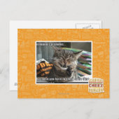 Carte Postale vampire chat sourit (Devant / Derrière)