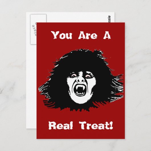 Carte Postale Vampire Chick est un vrai régal (Devant / Derrière)