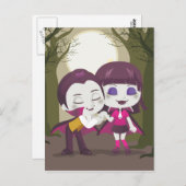 Carte Postale Vampire Couple (Devant / Derrière)