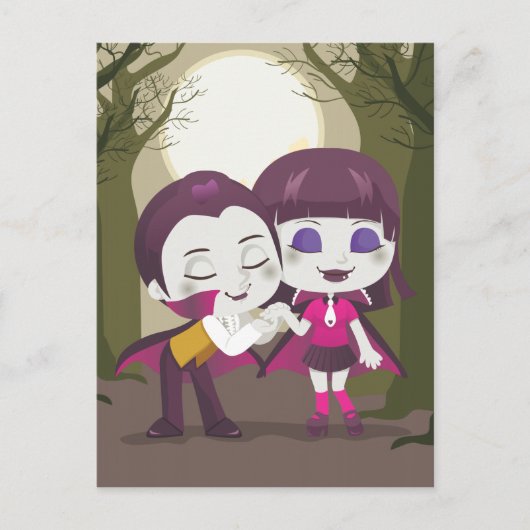 Carte Postale Vampire Couple (Devant)