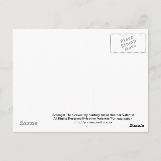 Carte postale Vampire Dark Angel Gothique Graveyar (Dos)