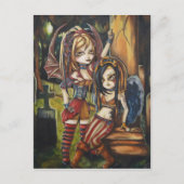 Carte postale Vampire Dark Angel Gothique Graveyar (Devant)