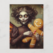 Carte Postale Vampire de Noël Avec Du Pain D'Or (Devant)