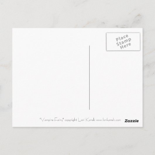 Carte Postale Vampire Fée (Dos)