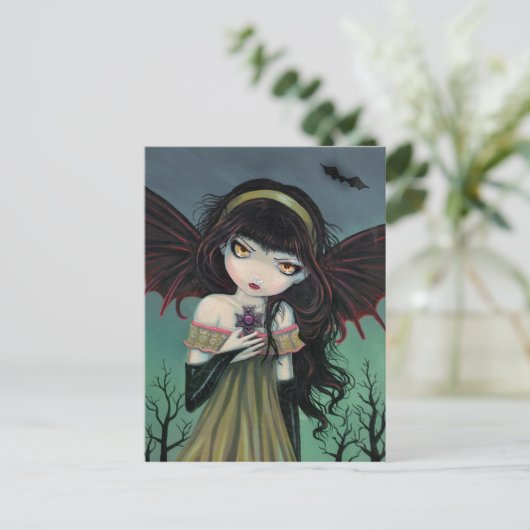 Carte postale vampire gothique errante (Debout devant)