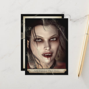 Carte Postale Vampire gothique féminin