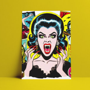 Carte Postale Vampire Horror Girl
