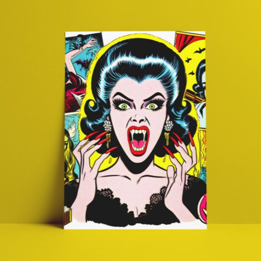 Carte Postale Vampire Horror Girl