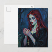 Carte Postale Vampire Lady With Rosary (Devant / Derrière)
