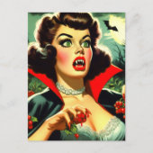Carte Postale Vampire Mignon Pin-up (Devant)