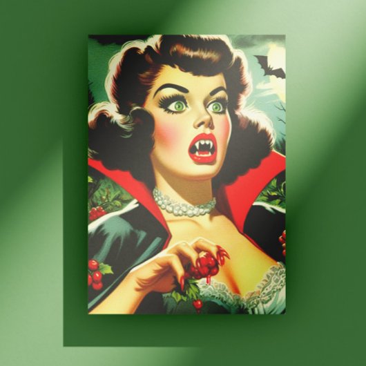 Carte Postale Vampire Mignon Pin-up