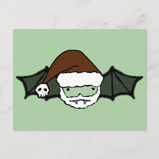 Carte Postale Vampire Père Noël Bat (Devant)