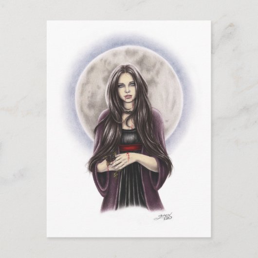Carte postale Vampire Rose mort (Devant)