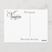Carte Postale Vamplified, l'auteur lyrique (Dos)