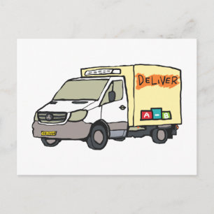 Carte Postale Van de livraison
