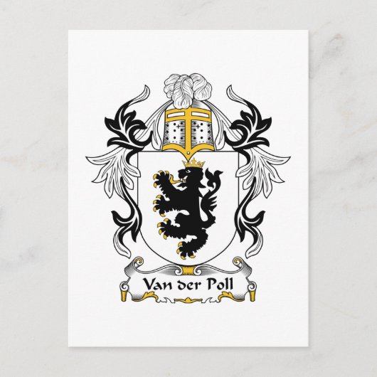 Carte Postale Van der Poll Family Crest (Devant)
