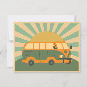 Carte Postale van d'été rétro