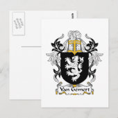 Carte Postale Van Gemert Family Crest (Devant / Derrière)