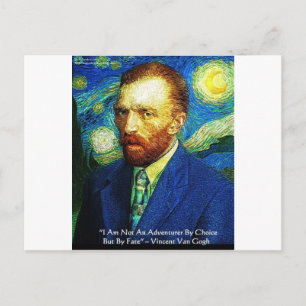 Carte Postale Van Gogh "Adventurer By Fate" Cadeaux Mugs Tee - s