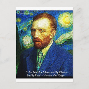 Carte Postale Van Gogh "Adventurer By Fate" Cadeaux Mugs Tee - s