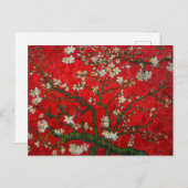 Carte Postale Van Gogh Almond Blossoms Rouge (Devant / Derrière)