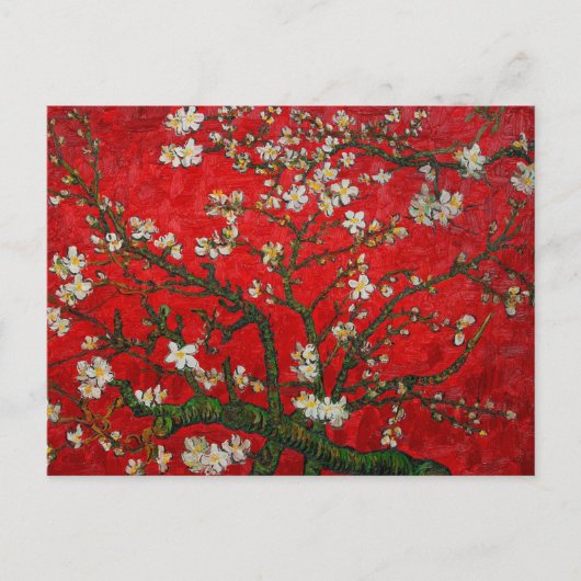 Carte Postale Van Gogh Almond Blossoms Rouge (Devant)