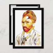 Carte Postale Van Gogh Autoportrait - Cheveux Do (Devant / Derrière)