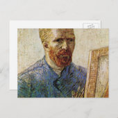 Carte Postale Van Gogh Autoportrait devant Easel (Devant / Derrière)