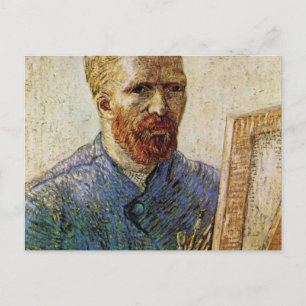 Carte Postale Van Gogh Autoportrait devant Easel