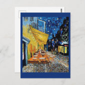 Carte Postale Van Gogh, Café Terrasse à la nuit, Art Post Card (Devant / Derrière)