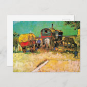 Carte Postale Van Gogh - Camp tzigane avec Cheval Dray, (Devant / Derrière)