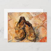 Carte Postale Van Gogh célèbre peinture, Chaussures, (Devant / Derrière)