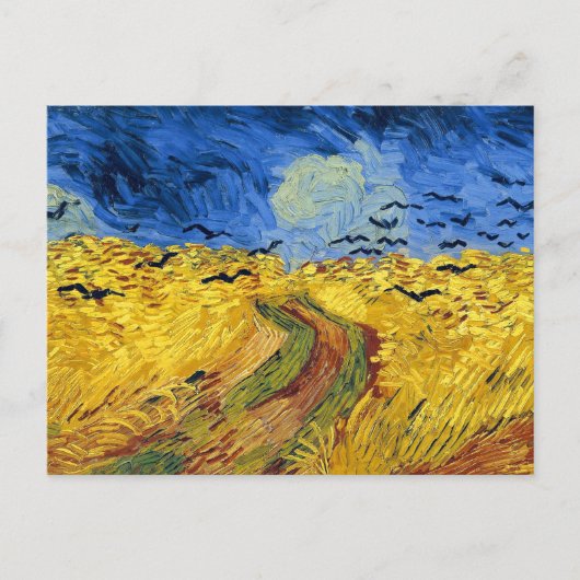 Carte Postale Van Gogh Champs de blé Impressionniste Peinture (Devant)