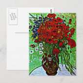 Carte Postale Van Gogh - Coquelicots et pâquerettes (Devant / Derrière)