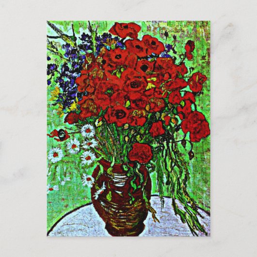 Carte Postale Van Gogh - Coquelicots et pâquerettes (Devant)