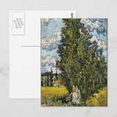 Carte Postale Van Gogh - Cyprès avec deux femmes (Devant / Derrière)