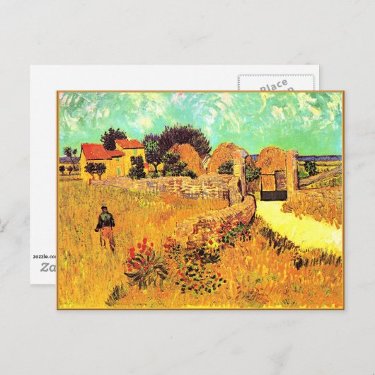 Carte Postale Van Gogh - Ferme en Provence (Devant / Derrière)