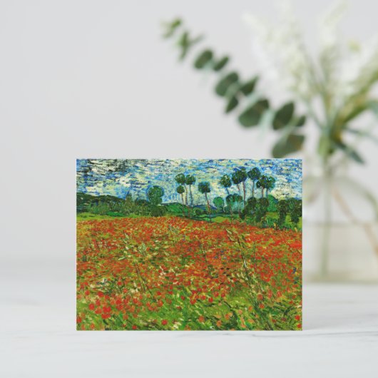 Carte Postale Van Gogh Field with Poppies (F636) Fine Art (Debout devant)