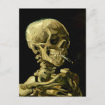 Carte Postale Van Gogh Fumer du squelette<br><div class="desc">Carte postale représentant la peinture à l’huile de Vincent van Gogh,  Skull of a Skeleton with Burning Cigarette (1885-86). Un grand cadeau pour les amateurs de post-impressionnisme et d'art hollandais !</div>