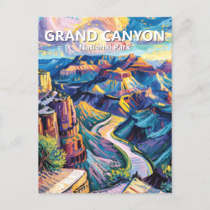 Carte Postale Van Gogh Grand Canyon Coucher de soleil Peinture à