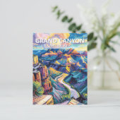 Carte Postale Van Gogh Grand Canyon Coucher de soleil Peinture à (Debout devant)