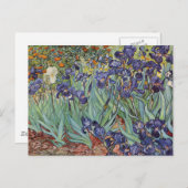 Carte Postale Van Gogh Irises Peinture impressionniste (Devant / Derrière)