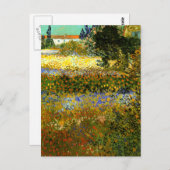 Carte Postale Van Gogh - Jardin de fleurs à Arles (Devant / Derrière)