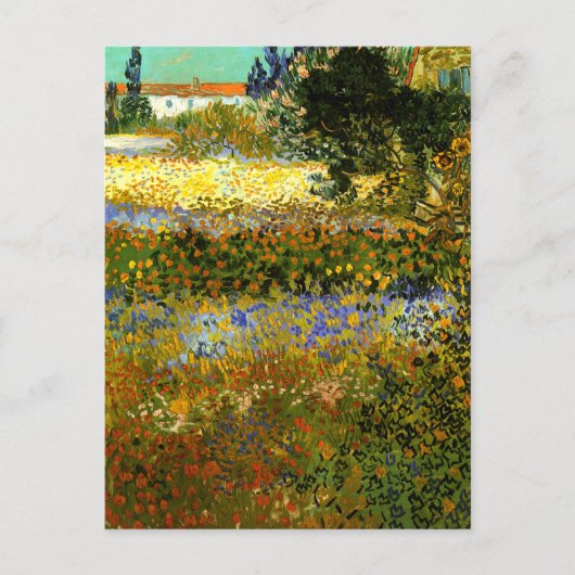 Carte Postale Van Gogh - Jardin de fleurs à Arles (Devant)