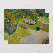 Carte Postale Van Gogh Jardin Vintage à Auvers (Devant / Derrière)