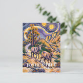 Carte Postale Van Gogh Joshua Tree Wildlife Sheep & Custom Text (Debout devant)