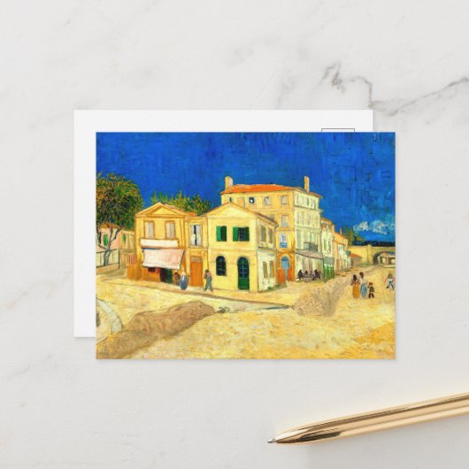 Carte Postale Van Gogh, La Maison Jaune, (Devant/Arrière en situation)
